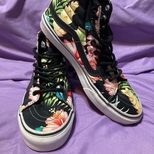 Vans High tops Tropical print